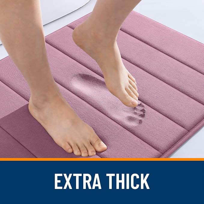 OLANLY Memory Foam Bath Mat 40x24, Super Soft Absorbent Bathroom Rugs, Quick Dry - Image 6