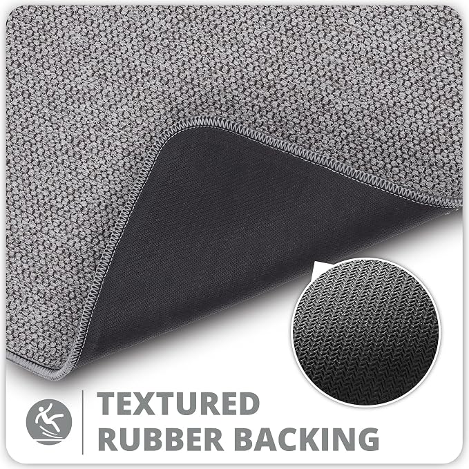 Bosap Bathroom Rugs Set 2 Pieces, Thin Bathroom Mats, Toilet Rugs, Quick Dry - Image 4