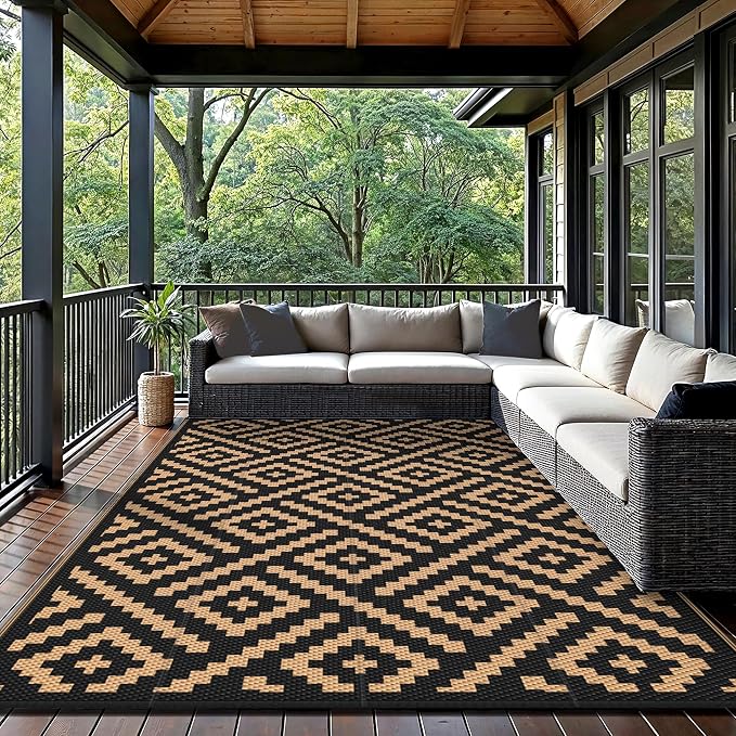 GENIMO 5'x8'Outdoor Rug Waterproof, Reversible Mats, Area Rug, Plastic Outside - Image 7