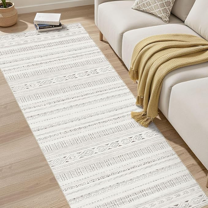 cotiled Hallway 2.6x10 Runner Rugs: Washable Boho Rugs - Image 5
