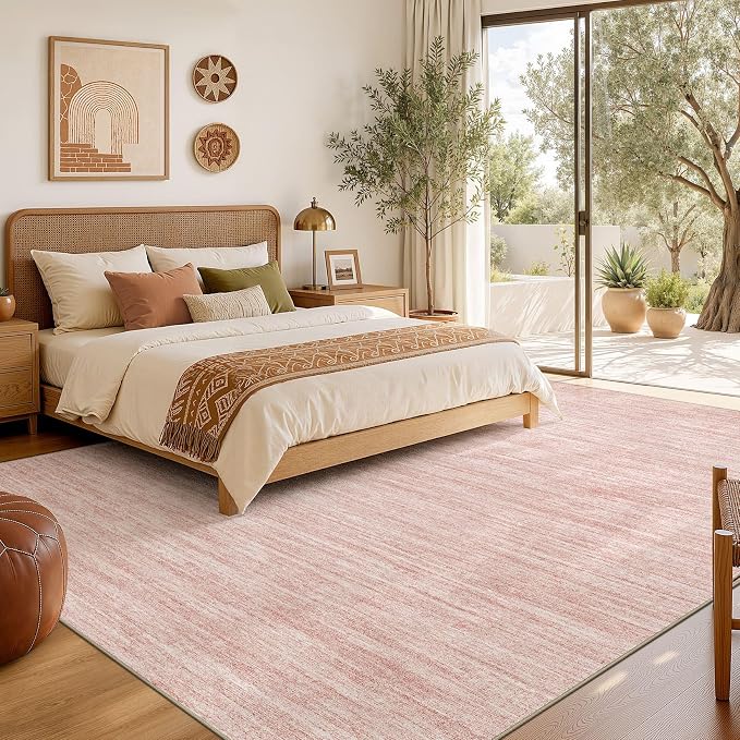 Nakagishi 6X8 Area Rugs Living Room: Washable Large Vintage Rug Neutral - Image 6