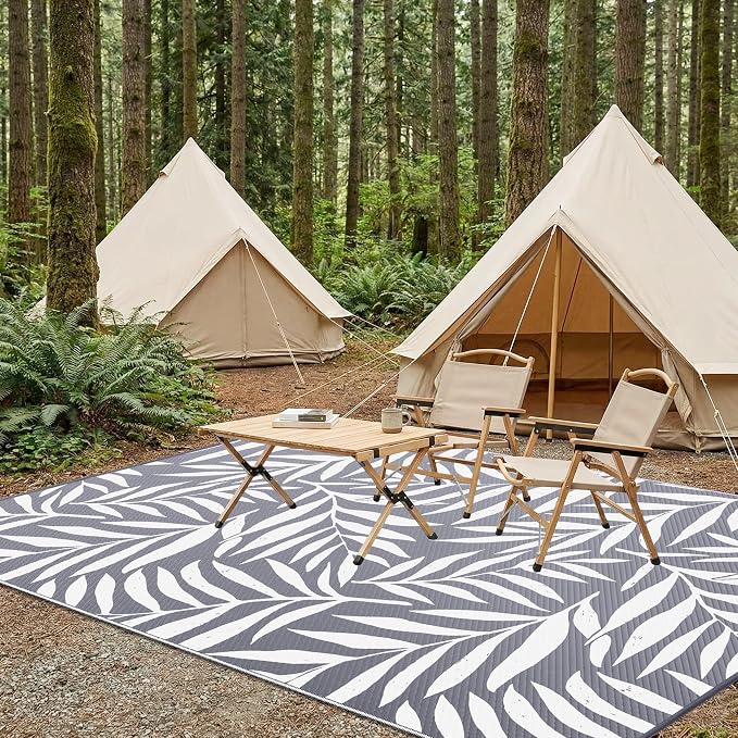 Smiry Outdoor Rug 8x10 ft, Waterproof Reversible Plastic Straw Rugs, Outdoor - Image 7