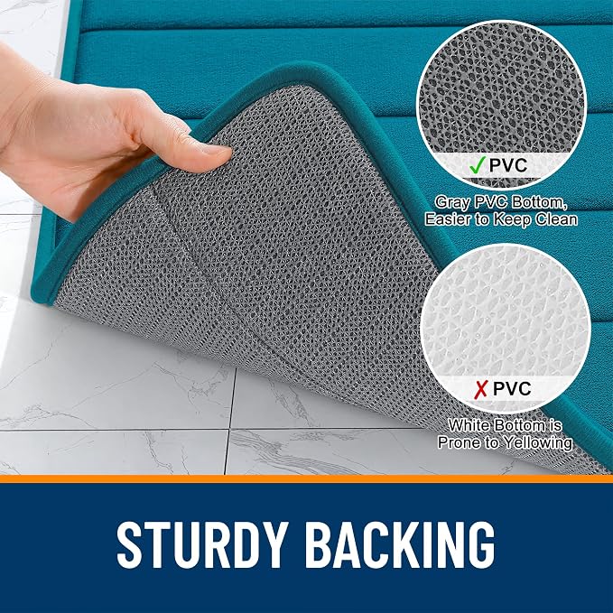OLANLY Memory Foam Long Bathroom Rugs Runner 59x24, Super Soft Absorbent Bath - Image 7