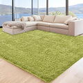 5x7 Green Grass Area Rugs for Living Room, Fluffy Shag Rug for Bedroom Indoor by Unknown