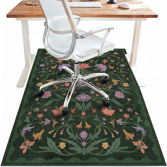 48"x72" Office Chair Mat for Hardwood Tile Floor, Under Desk Carpet Protector by BESBLEE