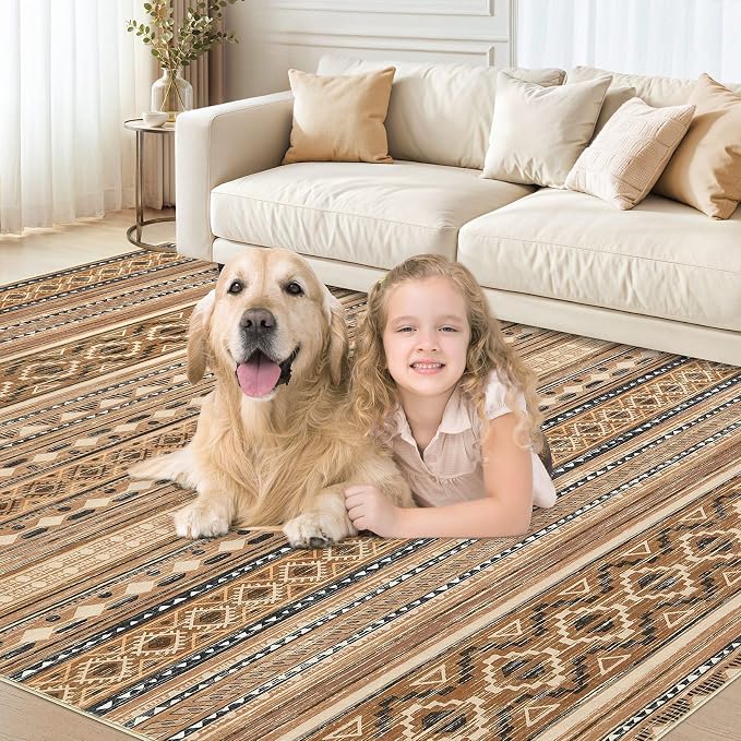 cotiled 10x12 Area Rugs Living Room Rug: Washable Boho Rugs - Image 6