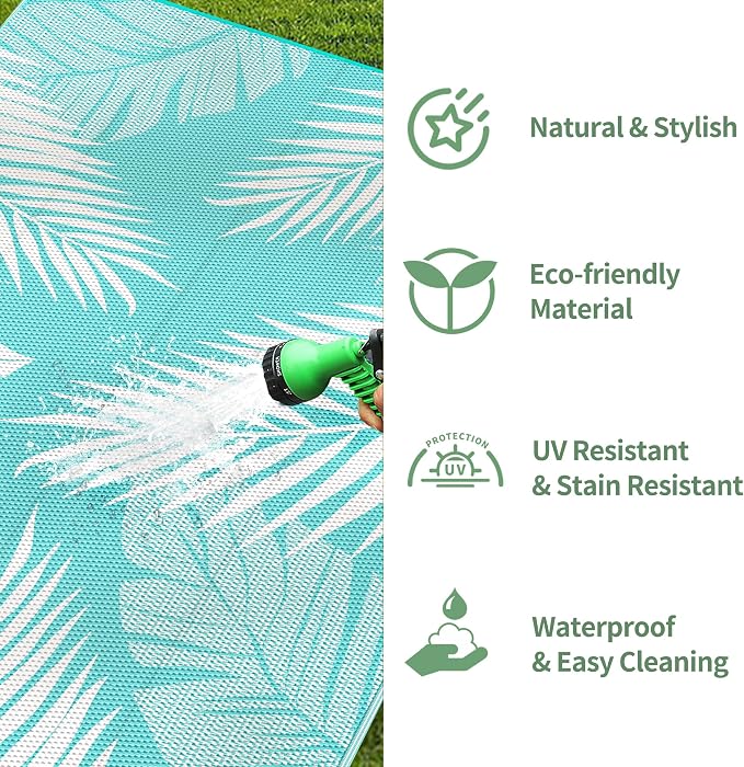 GENIMO Outdoor Rug 6' x 9' Waterproof - Image 6