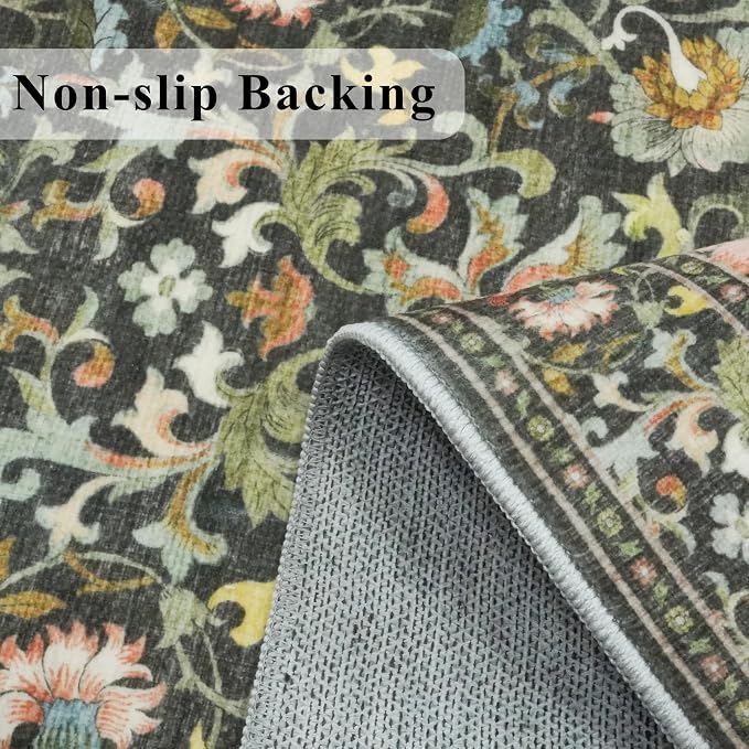 Washable 2x8 Hallway Runner Rug: Vintage Water-Resistant Kitchen Entryway Rug - Image 3
