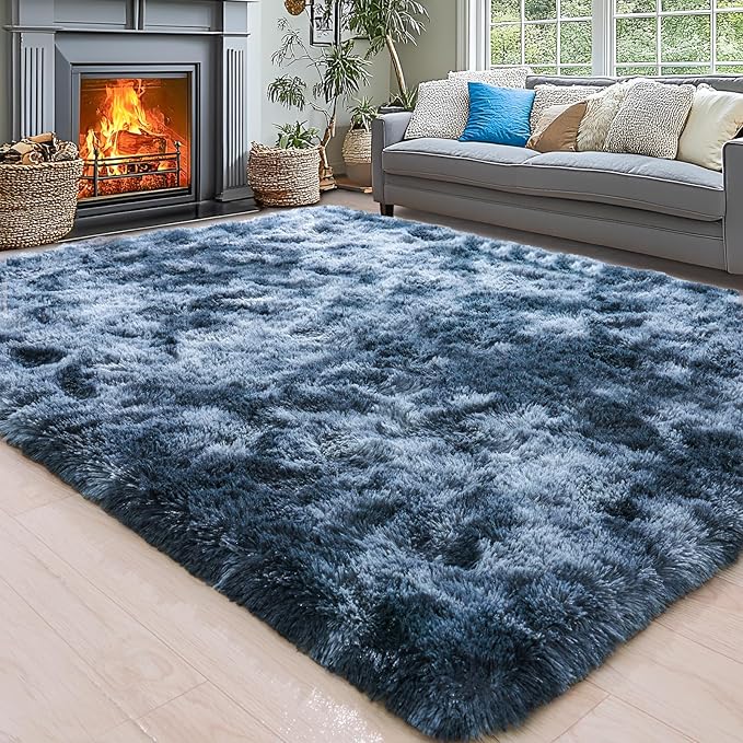 Area Rugs for Living Room 6x9, Ultra Soft Fluffy Rug for Bedroom, Modern Shaggy by Awaytail