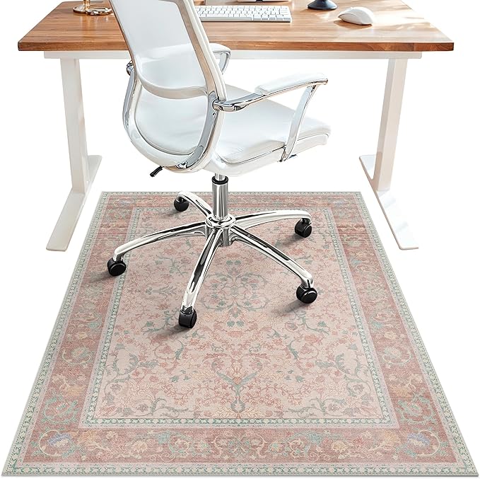 36"x48" Office Chair Mat for Hardwood Tile Floor, Under Desk Carpet Protector by BESBLEE