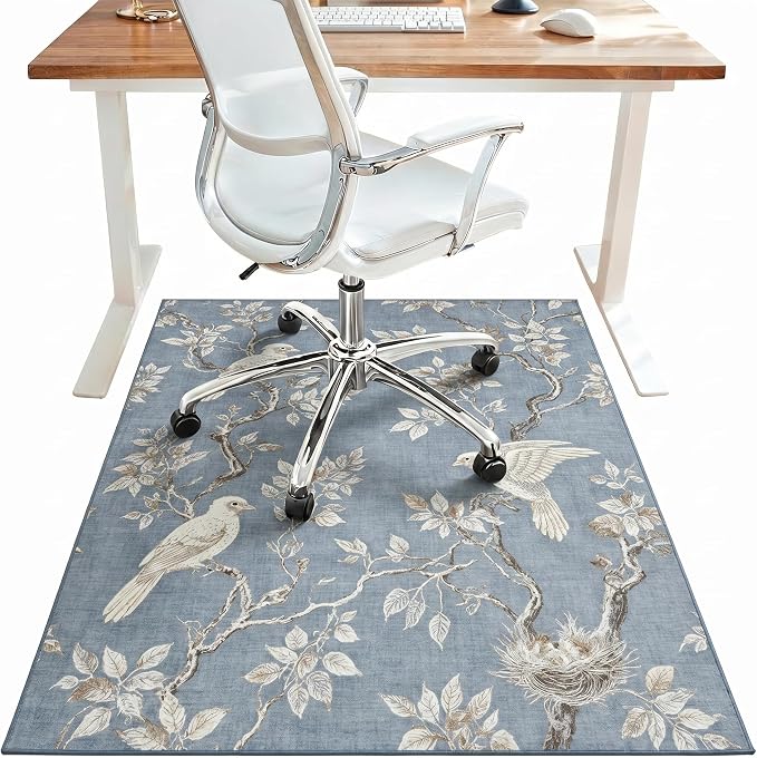 48"x72" Office Chair Mat for Hardwood Tile Floor, Under Desk Carpet Protector by BESBLEE