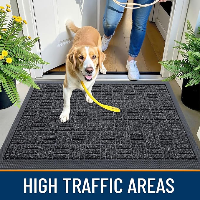 OLANLY Front Door Mat Outside Entrance 29.5x17, Heavy Duty Sturdy Natural - Image 6