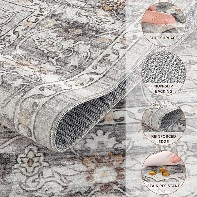 Washable 10x12 Area Rug for Living Room - Image 3