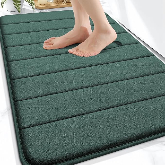 OLANLY Memory Foam Bath Mat 32x20, Super Soft Absorbent Bathroom Rugs, Quick Dry by OLANLY