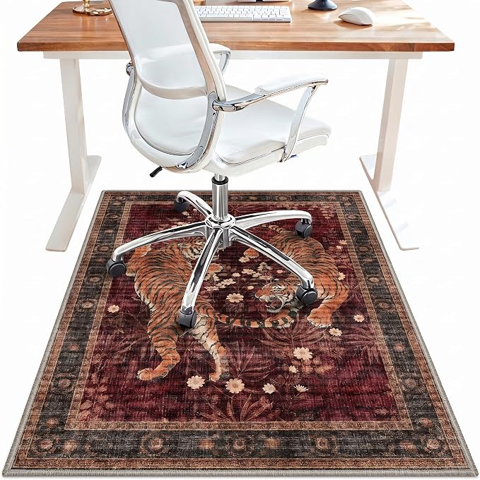 48"x72" Office Chair Mat for Hardwood Tile Floor, Under Desk Carpet Protector by BESBLEE