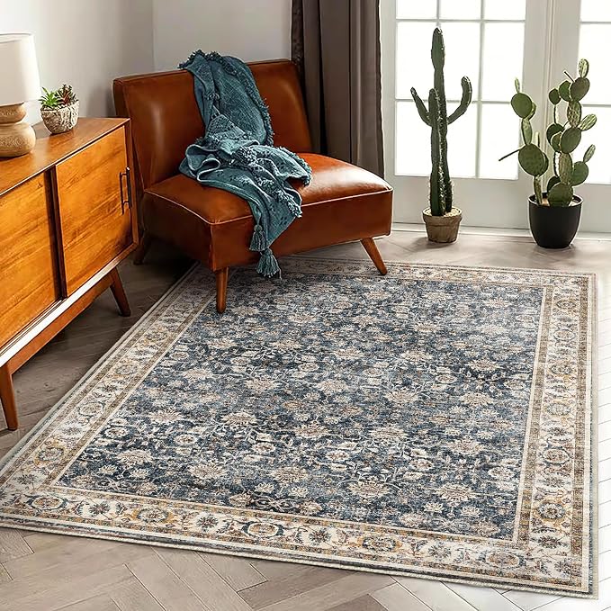 CHAMPLANT Area Rug 5'x7' Washable Rug Vintage Traditional Floor Cover Thin - Image 2