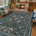 Large Washable Floral 10x14 Area Rug by HazoHaus