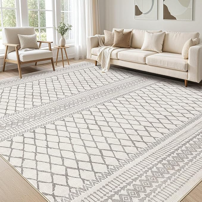 cotiled 8x10 Area Rugs Living Room Rug: Washable Boho Rugs by COTILED