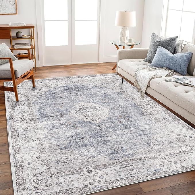 CHAMPLANT Area Rug 5'x7' Washable Rug Vintage Traditional Floor Cover Thin - Image 2