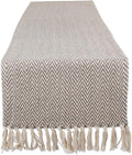 DII Woven Basic Tabletop Collection Chevron Table Runner by DII