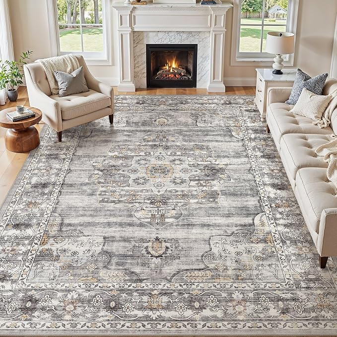 Washable 7x9 Area Rug for Living Room by JessibouAreaRug