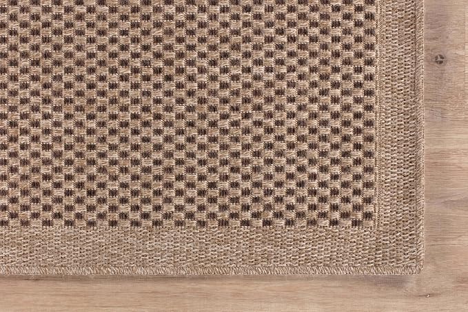 CAMILSON Easy Jute Round Rug 4ft Indoor Outdoor Natural Color Fiber Area Rugs - Image 5