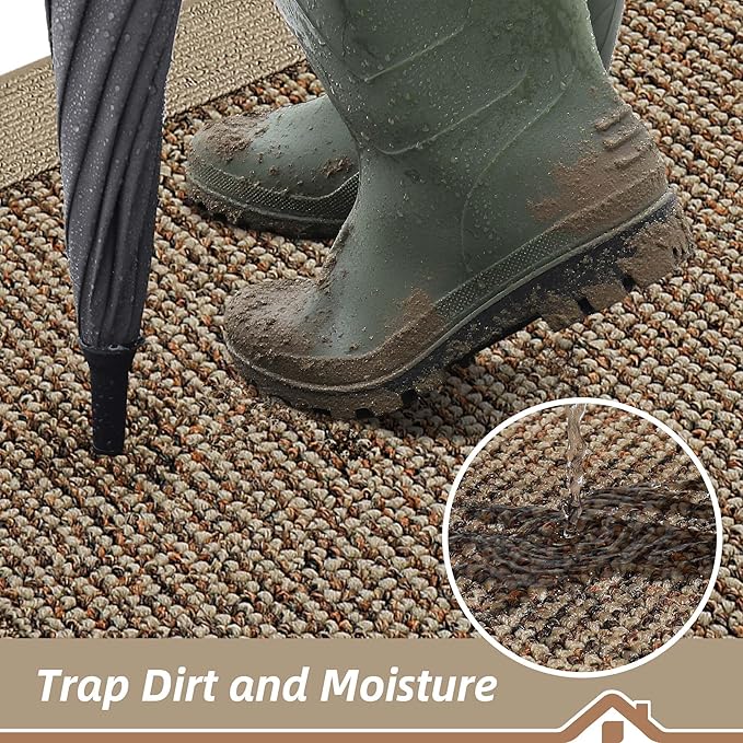 BEQHAUSE Indoor Door Mat 20" x 48", Dirt Trapper Door Mats Non-Slip Entryway - Image 3