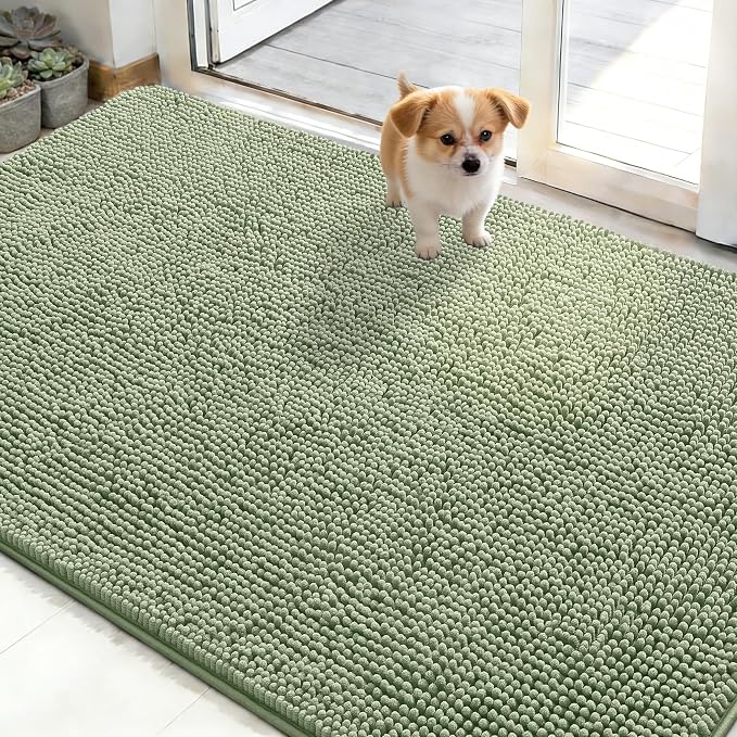 OLANLY Dog Door Mat for Muddy Paws 50x30, Absorbs Moisture and Dirt, Absorbent by OLANLY