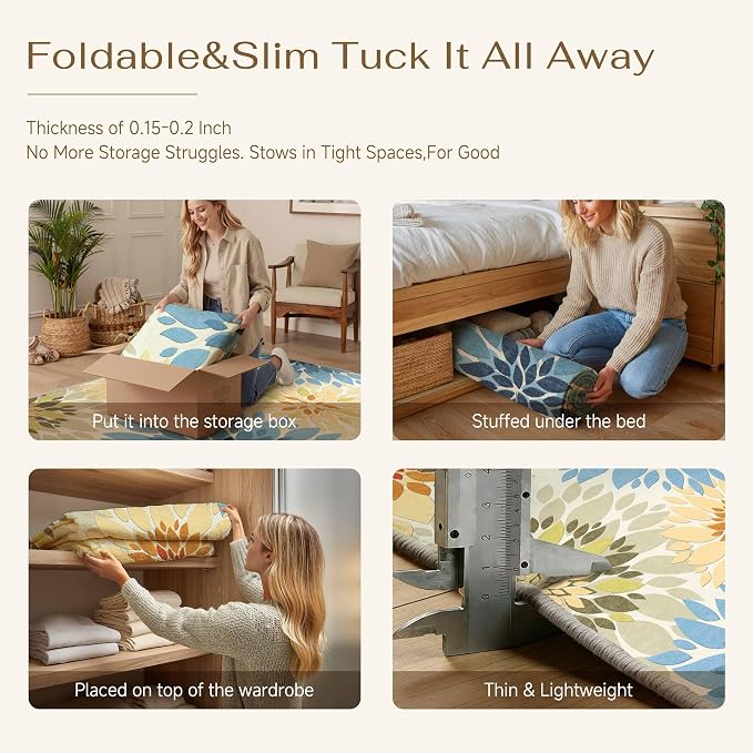 9x12 Indoor Outdoor Area Rug Washable Patio Rug Colorful Non Slip Non Shedding - Image 8