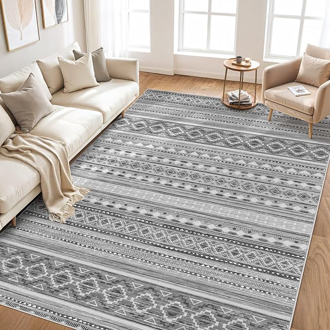 cotiled 9x12 Area Rugs Living Room Rug: Washable Boho Rugs - Image 7