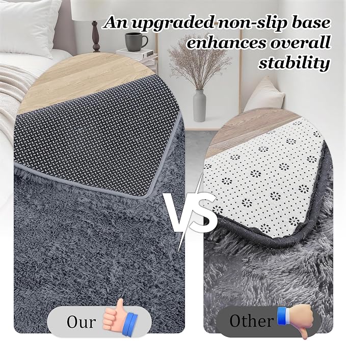 Fluffy 4x6 Area Rugs for Living Room Bedroom: Ultra Soft Shag Rug Non-Slip - Image 6