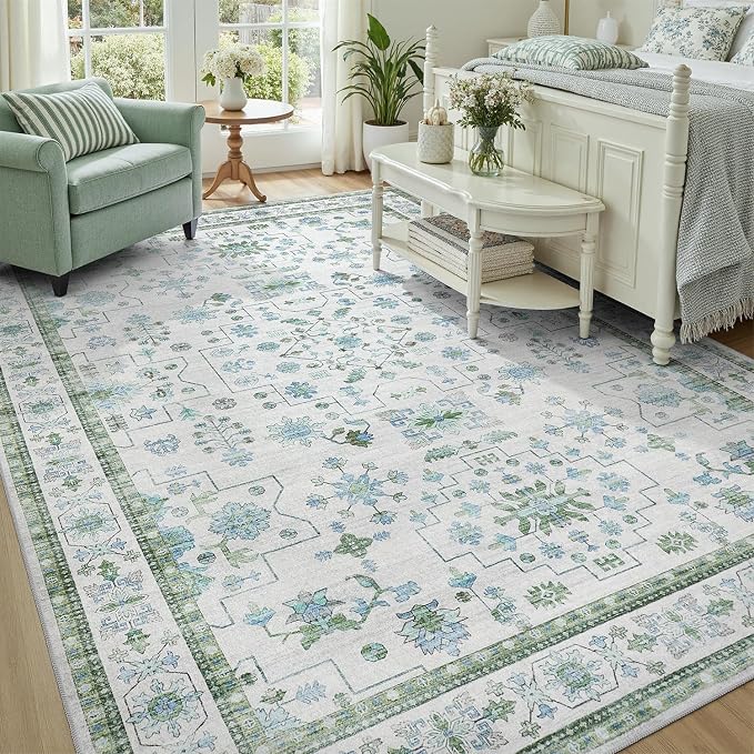 DCX Green 5x7 Rug, Kid & Pet Friendly - Image 4