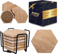 Sandstone Water Absorbent Hand Crafted Hexagon Coasters by Marbco