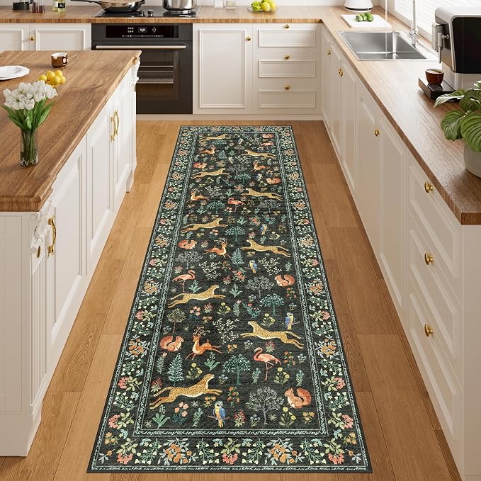 DUKINO 2.6x8 Rug for Hallway, Washable Kitchen Runner Rug - Image 5