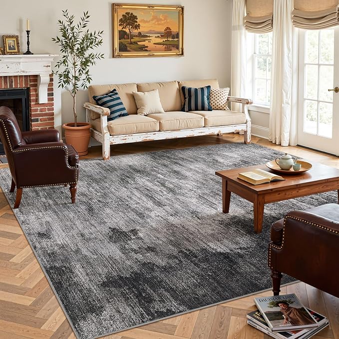 DMOYEST 10x12 Area Rug for Living Room Washable Abstract Rug - Image 4