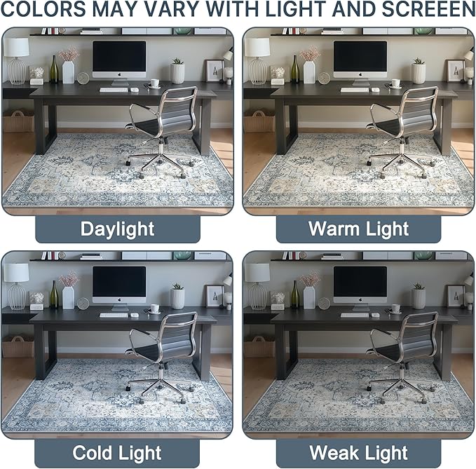 Office Chair Mat for Hardwood Tile Floor, Under Desk Carpet Protector for - Image 6