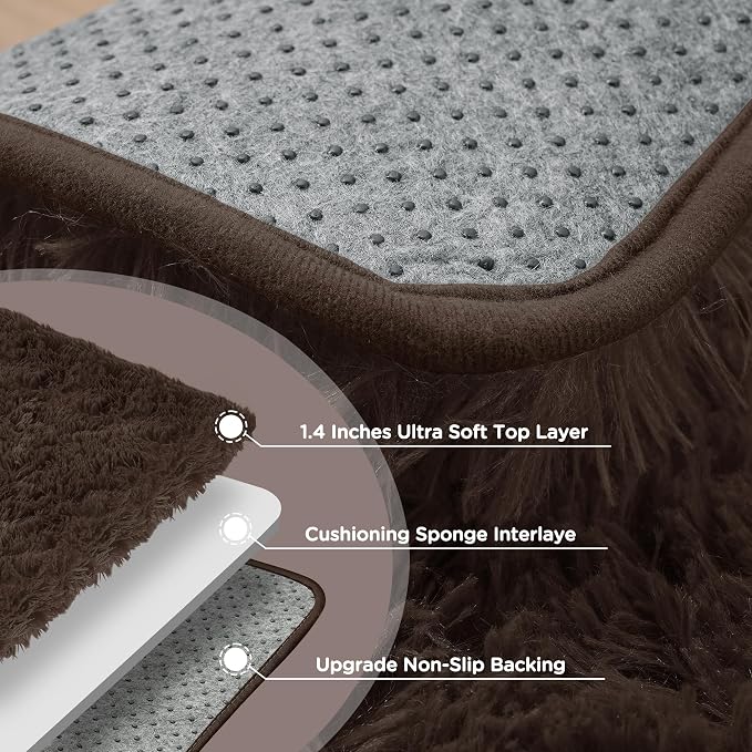 6x9 Brown Area Rugs for Living Room, Large Fluffy Shag Rug for Bedroom Nursery - Image 7