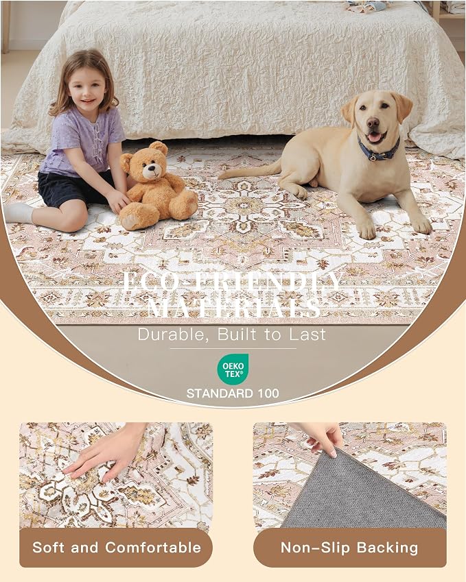Madane Runner Rugs for Hallway 2x10 Long Washable Non-Slip Hallway Runner Rug - Image 5