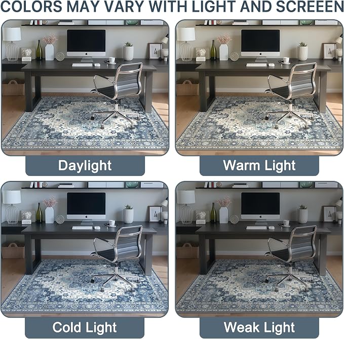 36"x60" Office Chair Mat for Hardwood Tile Floor, Under Desk Carpet Protector - Image 6