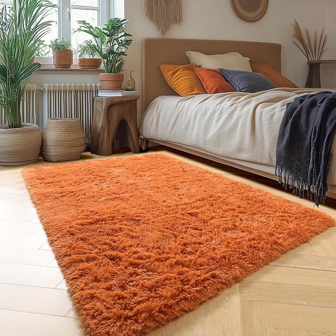 Amdrebio Burnt Orange Area Rugs - Image 5
