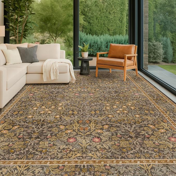 Large 8x12 Boho Living Room Rug by HazoHaus
