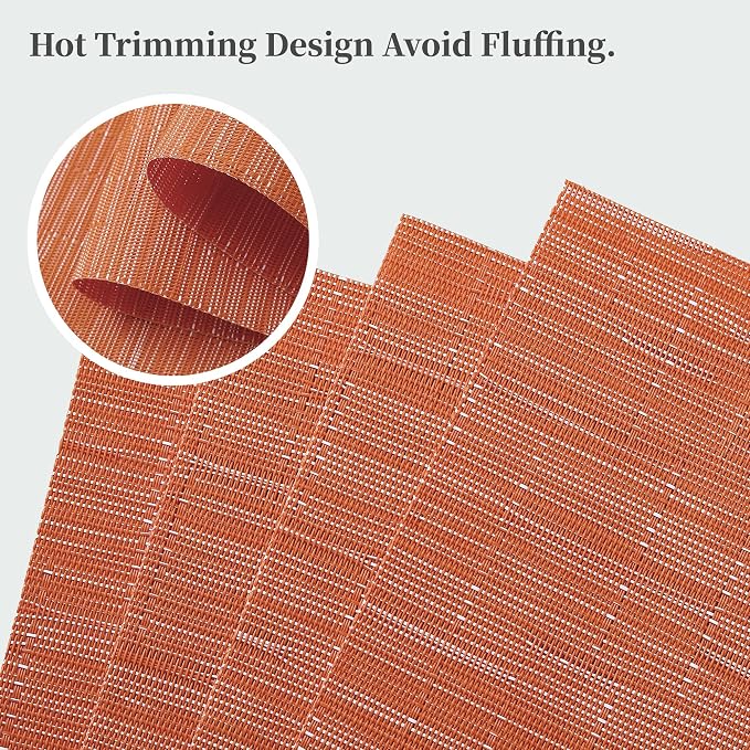 Leetaltree Orange Placemats Set of 8 - Image 3