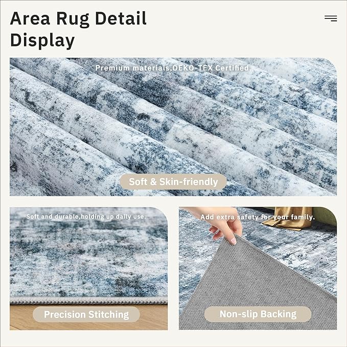 Soalmost Runner Rug 2'6" x 16' Washable Non-Slip 2.5x16 ft Long Runner Rugs - Image 6