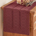 Artoid Mode Red Woven Farmhouse Hollow Table Runner 12x72 Inch | Holiday Rustic by ArtoidMode