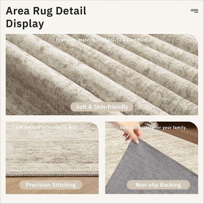 Soalmost Runner Rug 2'x8' Washable Non-Slip Runner Rugs - Image 6