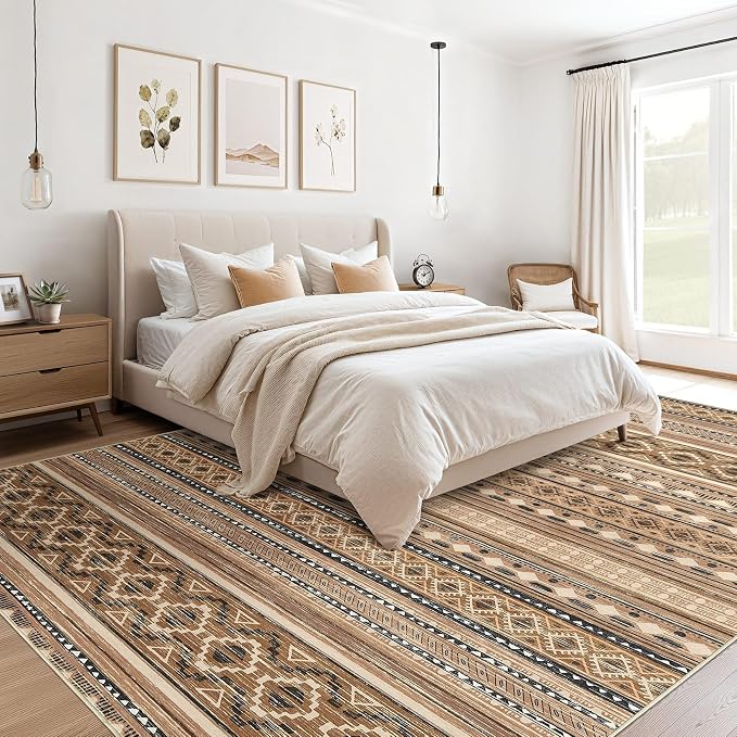 cotiled 8x10 Area Rugs Living Room Rug: Washable Boho Rugs - Image 3