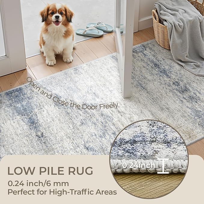 4x10 Runner Rug, Washable Hallway Rug - Image 6
