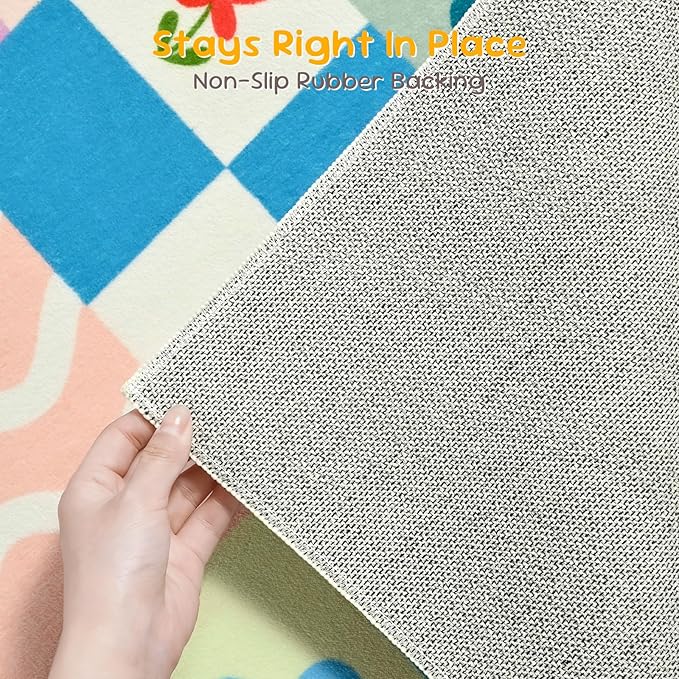 3x5 Washable Kid Bedroom Rug for Girls, Soft Non-Slip Toddler Playroom Carpet - Image 8