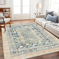 CHAMPLANT Washable Area Rug 3'x5' Vintage Traditional Floor Cover Foldable Thin by CHAMPLANT