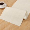 SHACOS Woven Vinyl Table Runner PVC Table Runners 12 x 54 inch Wipeable Plastic by SHACOS